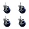 Service Caster 4'' Solid Poly Swivel 7/16'' Grip Ring Stem Caster Set with Brake, 4PK SCC-GR20S414-SPUS-TLB-716138-4 - alternate 1